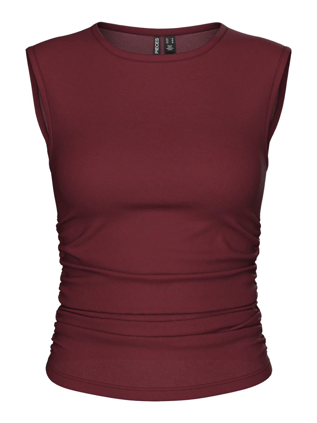 PIECES MADISON SL RUCHING TOP
