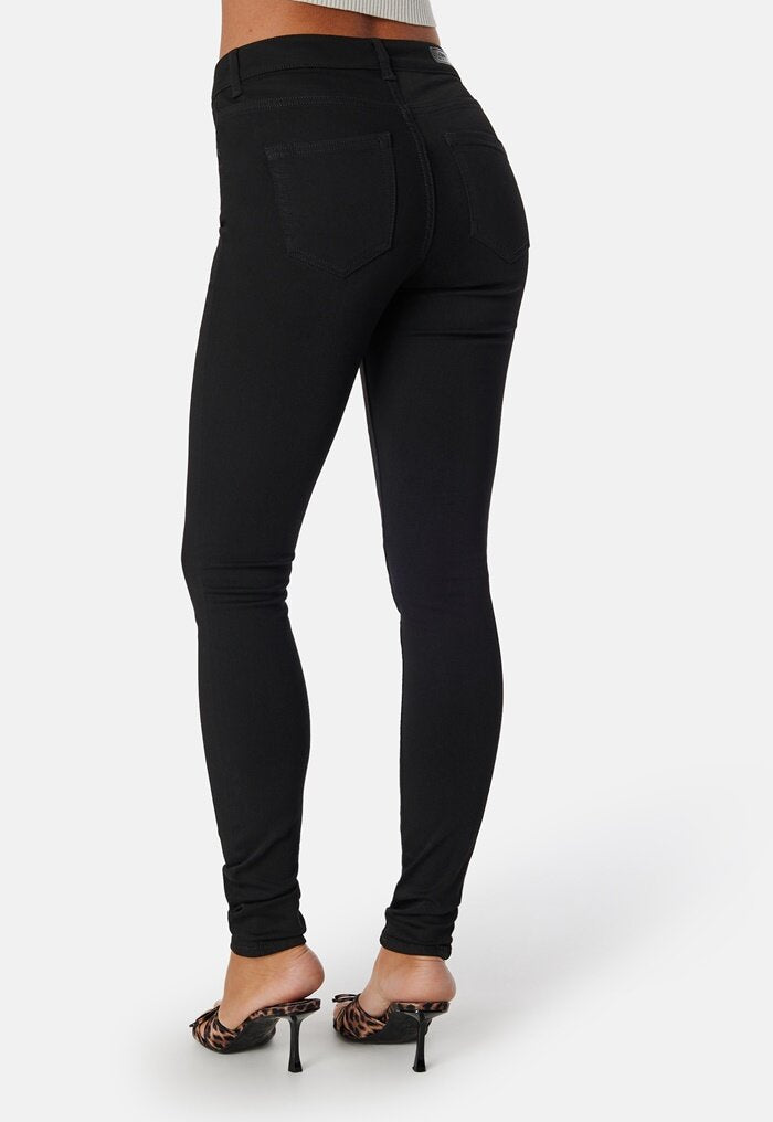 ONLY BLUSH MID SKINNY FOREVER BLACK