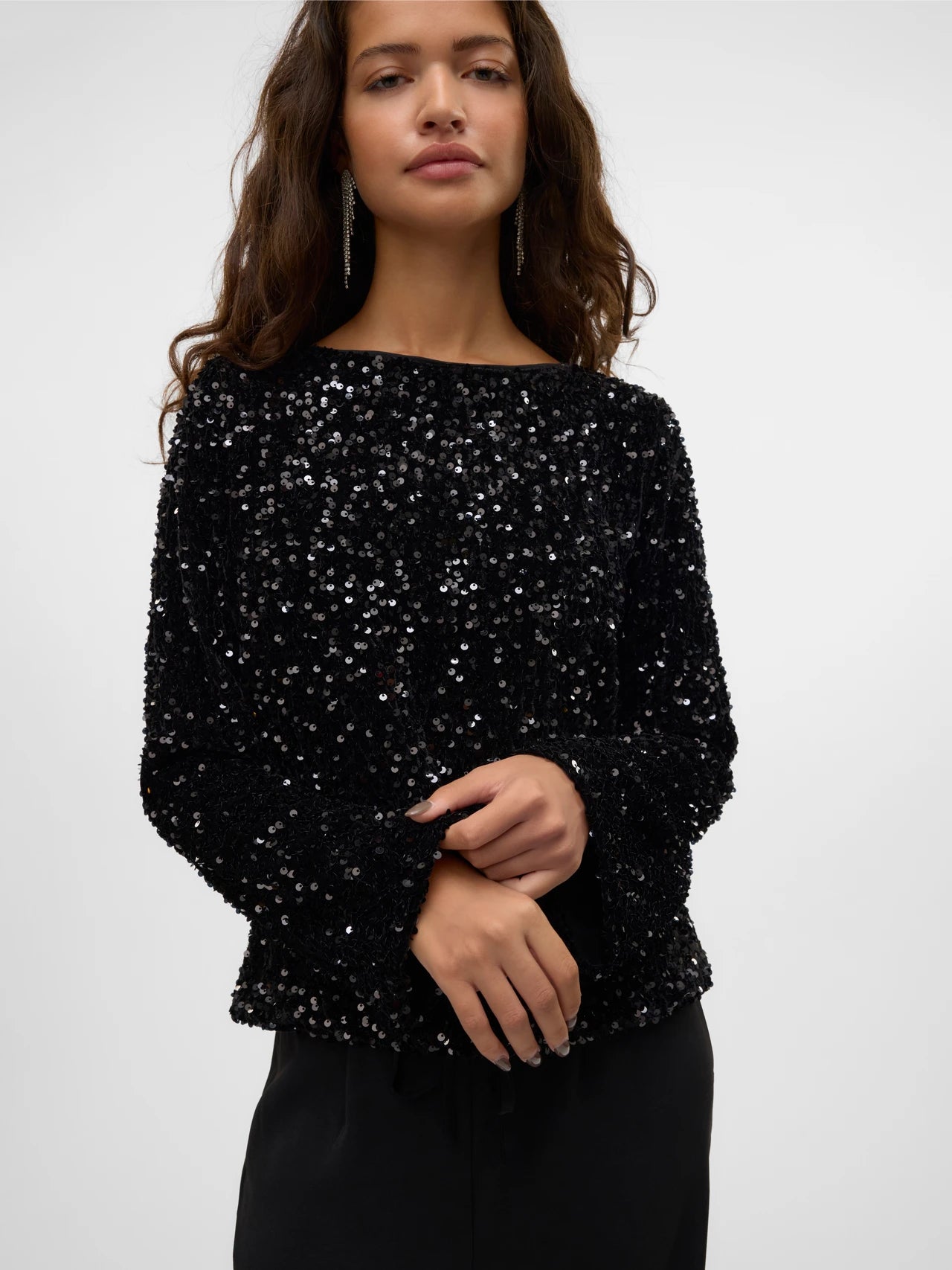 VERO MODA BELLA LS BOATNECK TOP