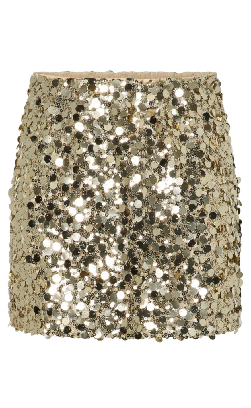 PIECES DISCO HW MINI SKIRT