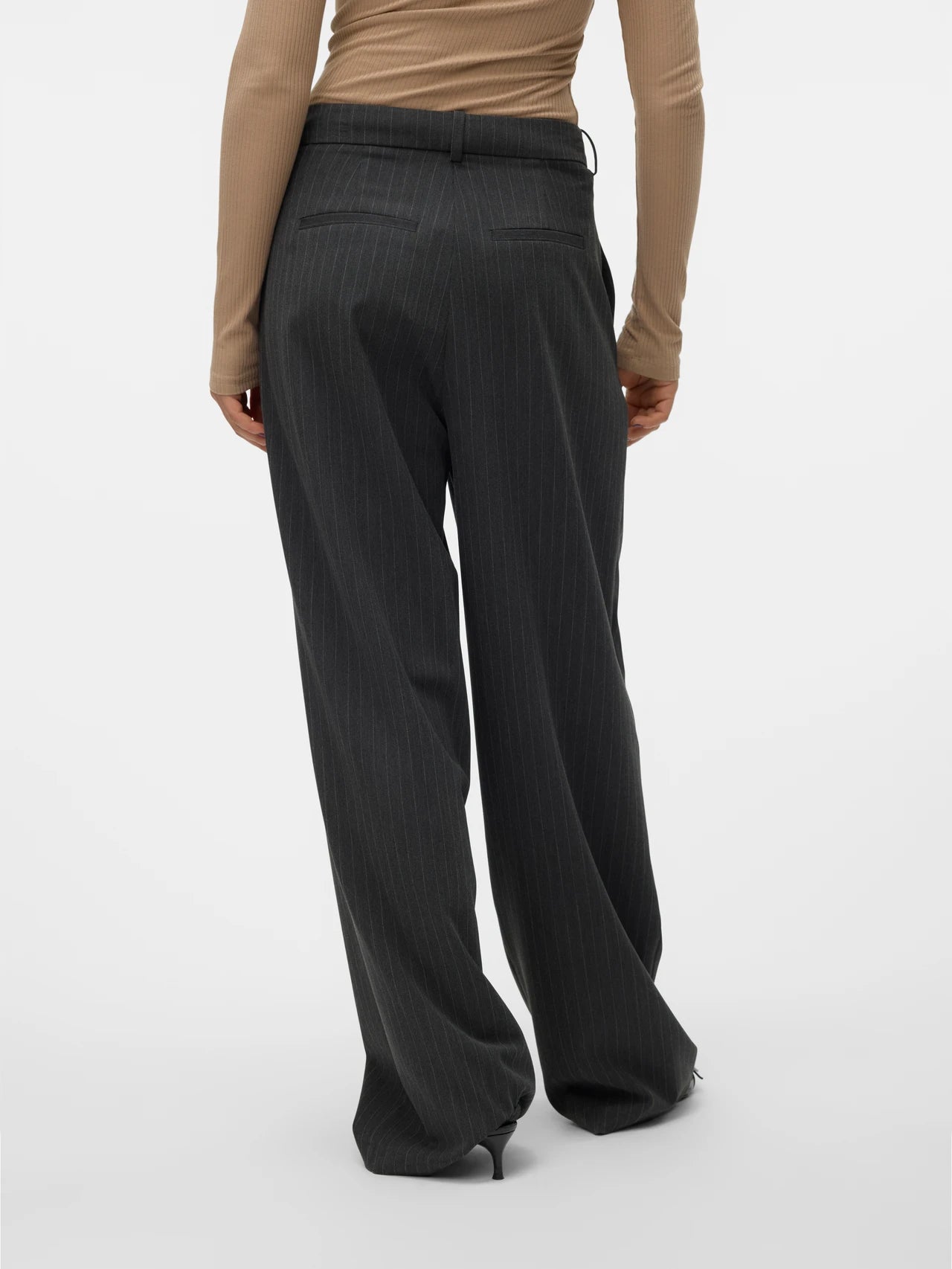 VERO MODA SILJE MW WIDE PINSTRIPE PANTS