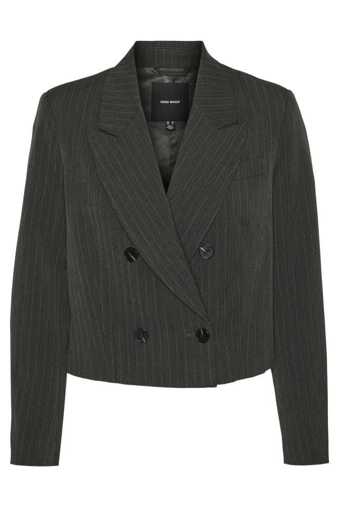 VERO MODA SILJE LS SHORT PINSTRIPE BLAZER