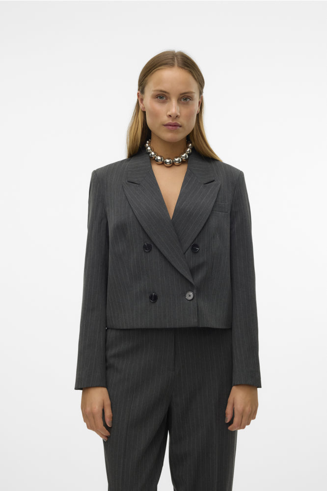 VERO MODA SILJE LS SHORT PINSTRIPE BLAZER