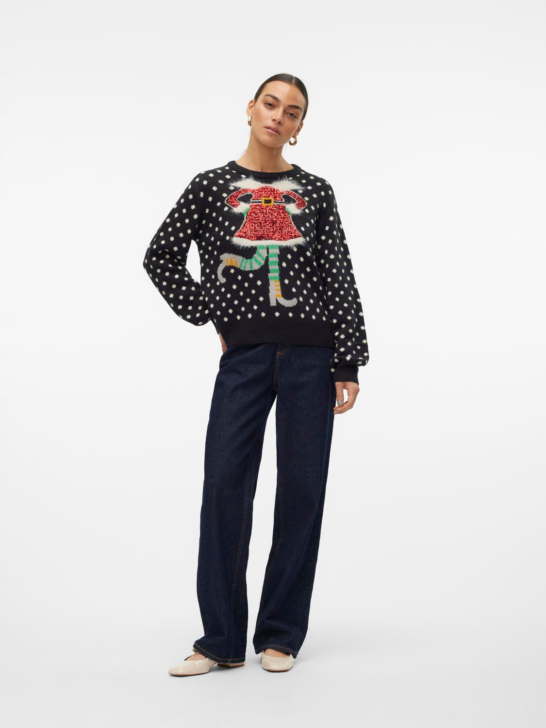 VERO MODA SPARKLE ELFIE LS O-NECK PULL XMAS