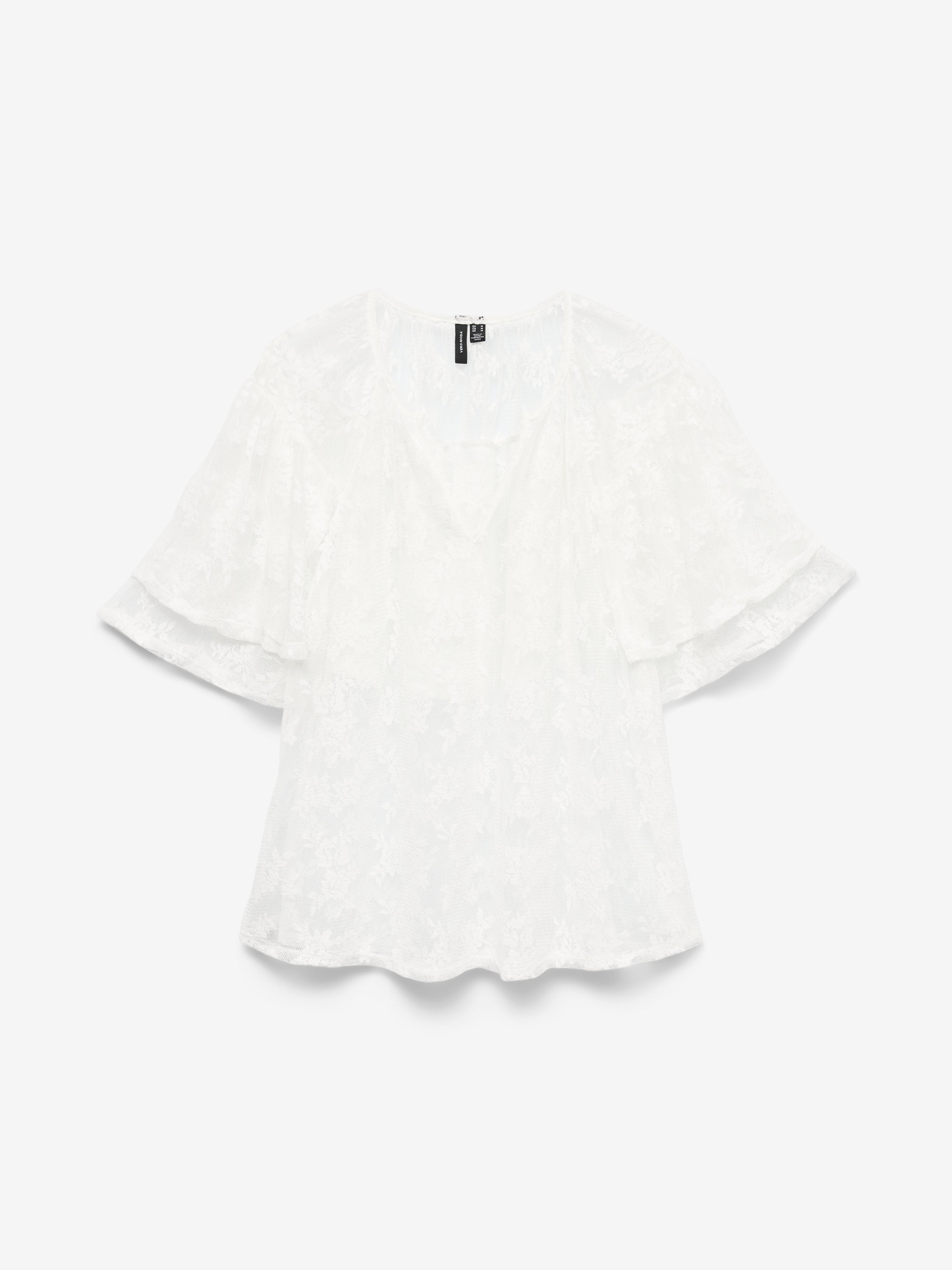 VERO MODA CELINE S/S O-NECK LACE TOP