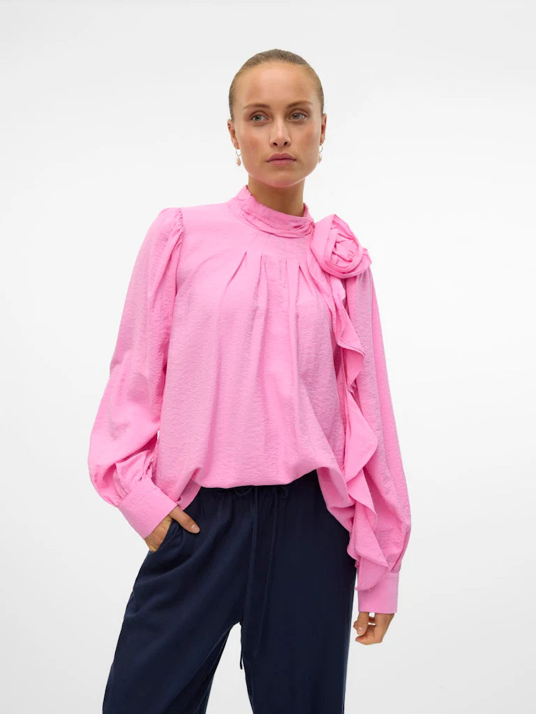 VERO MODA BAILEY LS FRILL TOP