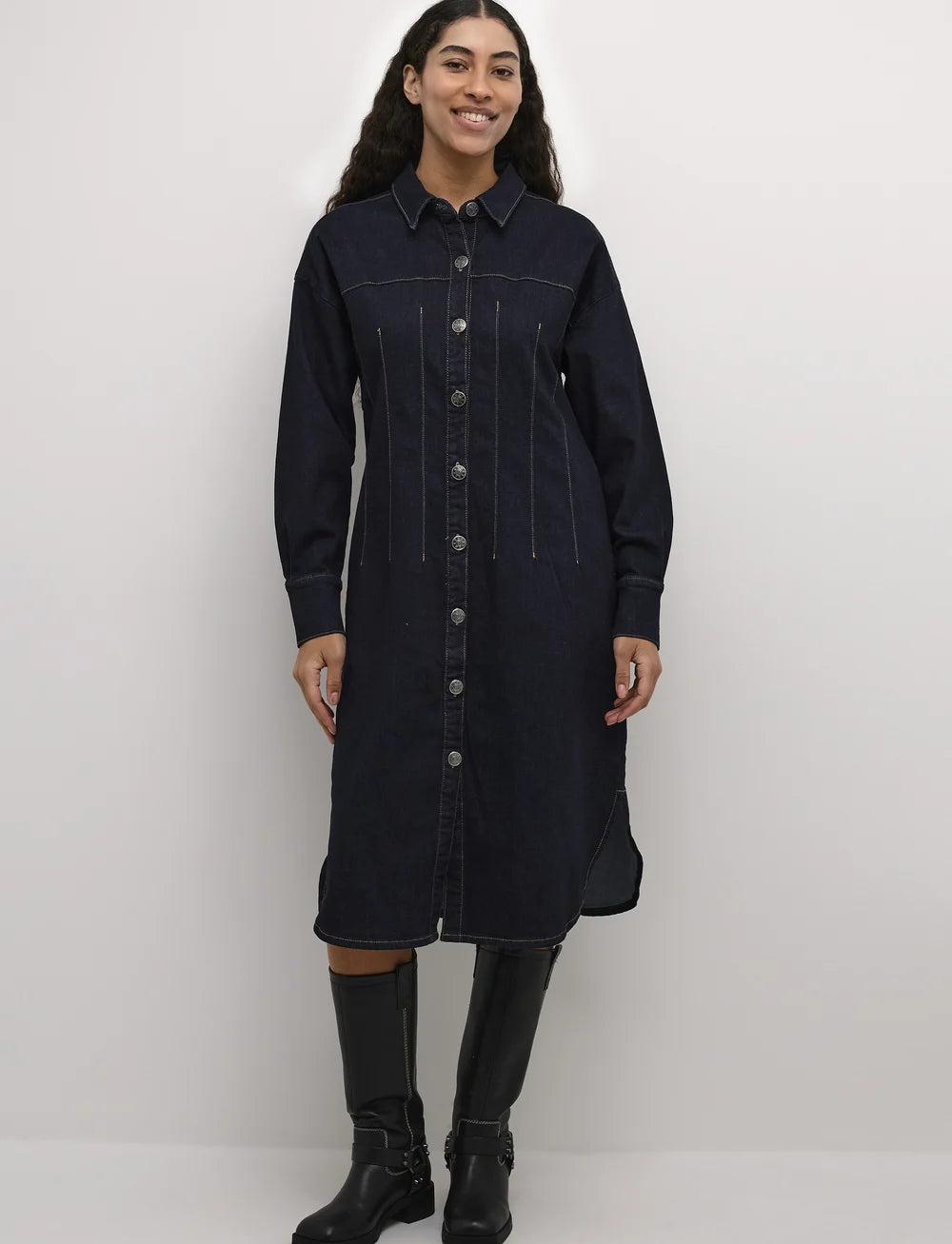 CULTURE ANNALISA AMI DENIM DRESS