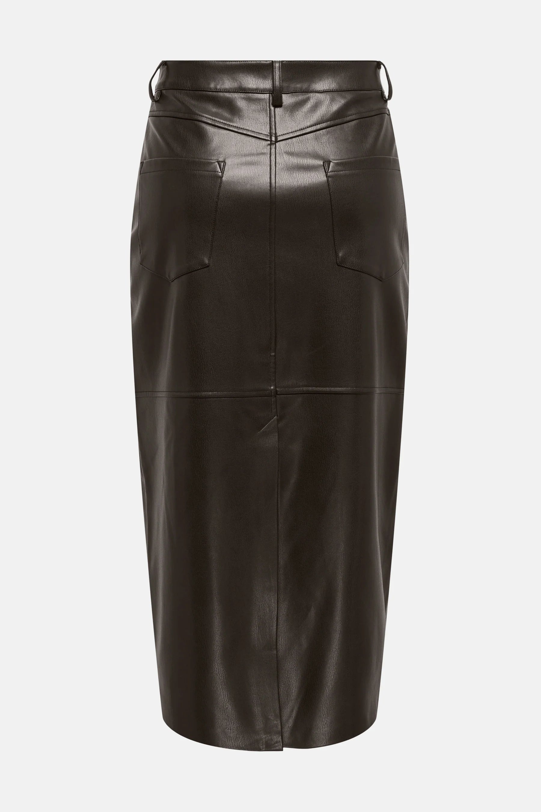 ONLY VERONA FAUX LEATHER LONG SKIRT
