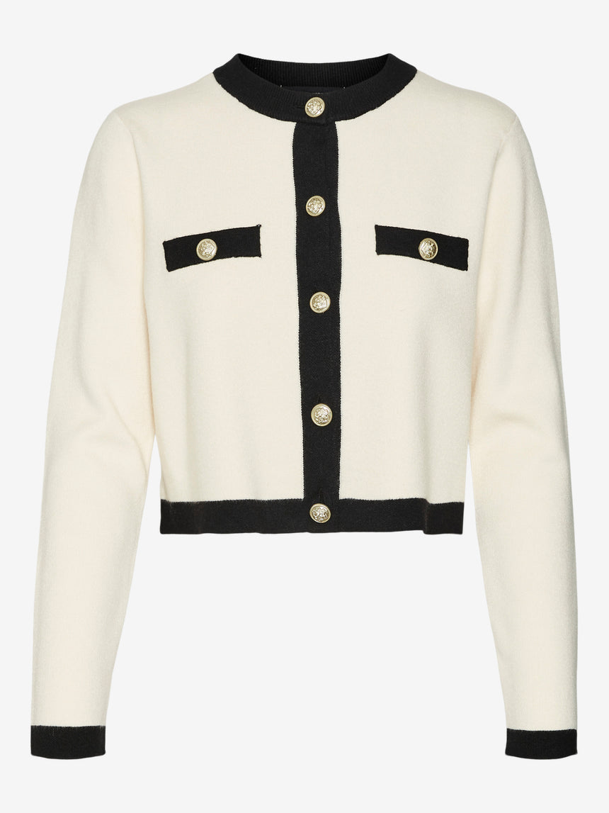 VERO MODA SABA SHORT LS GOLD BUTTON CARDIGAN