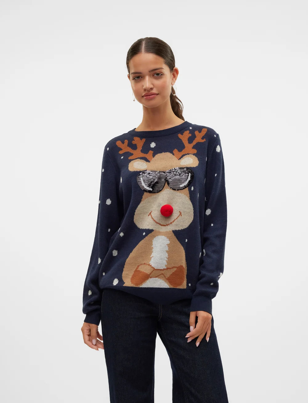 VERO MODA NEWTINSEL LS O-NECK BLOUSE XMAS