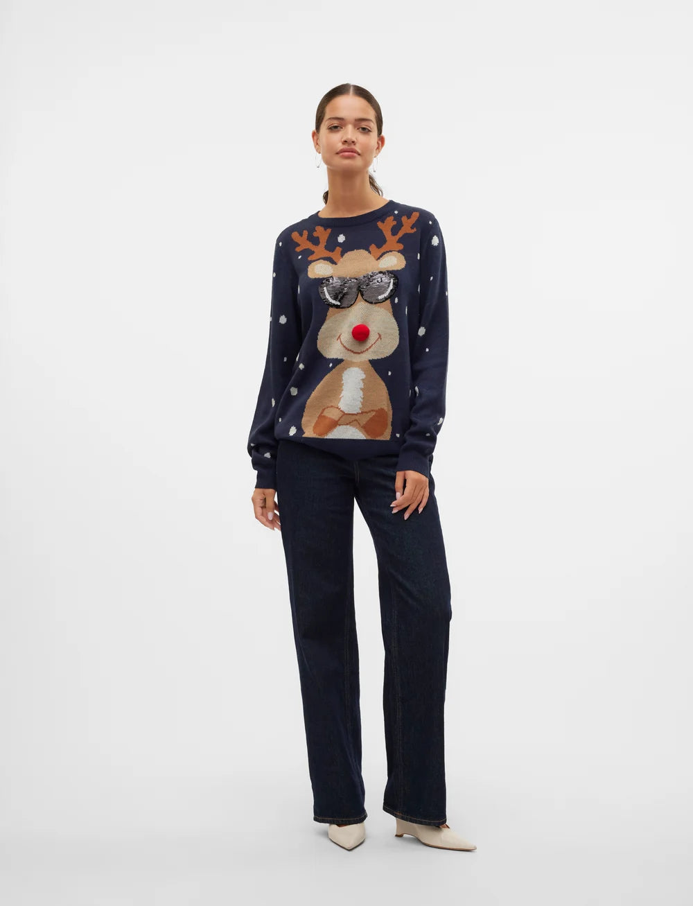 VERO MODA NEWTINSEL LS O-NECK BLOUSE XMAS