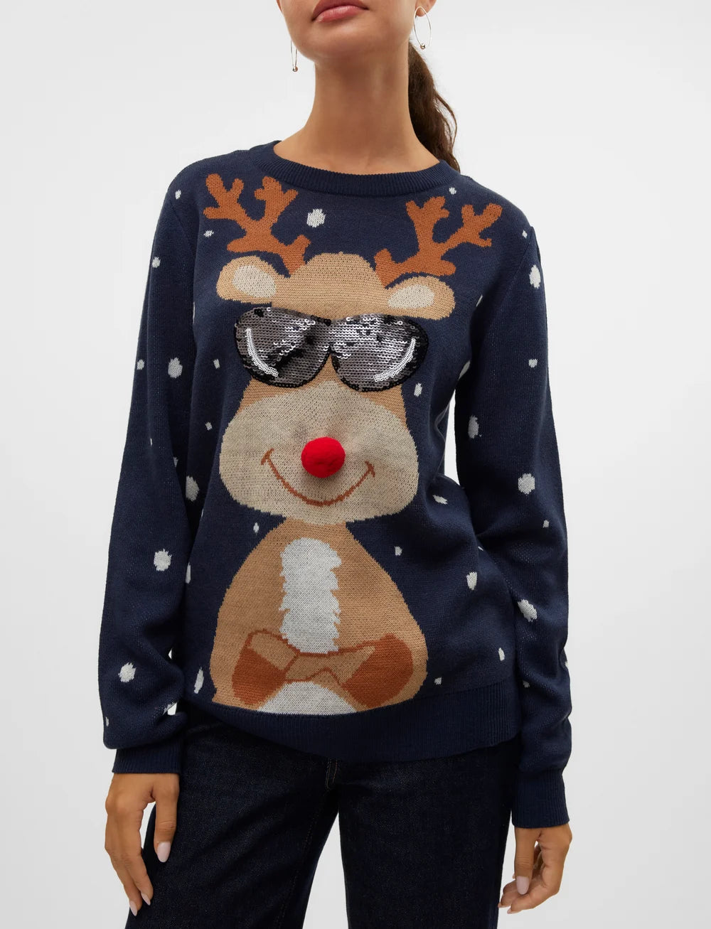 VERO MODA NEWTINSEL LS O-NECK BLOUSE XMAS