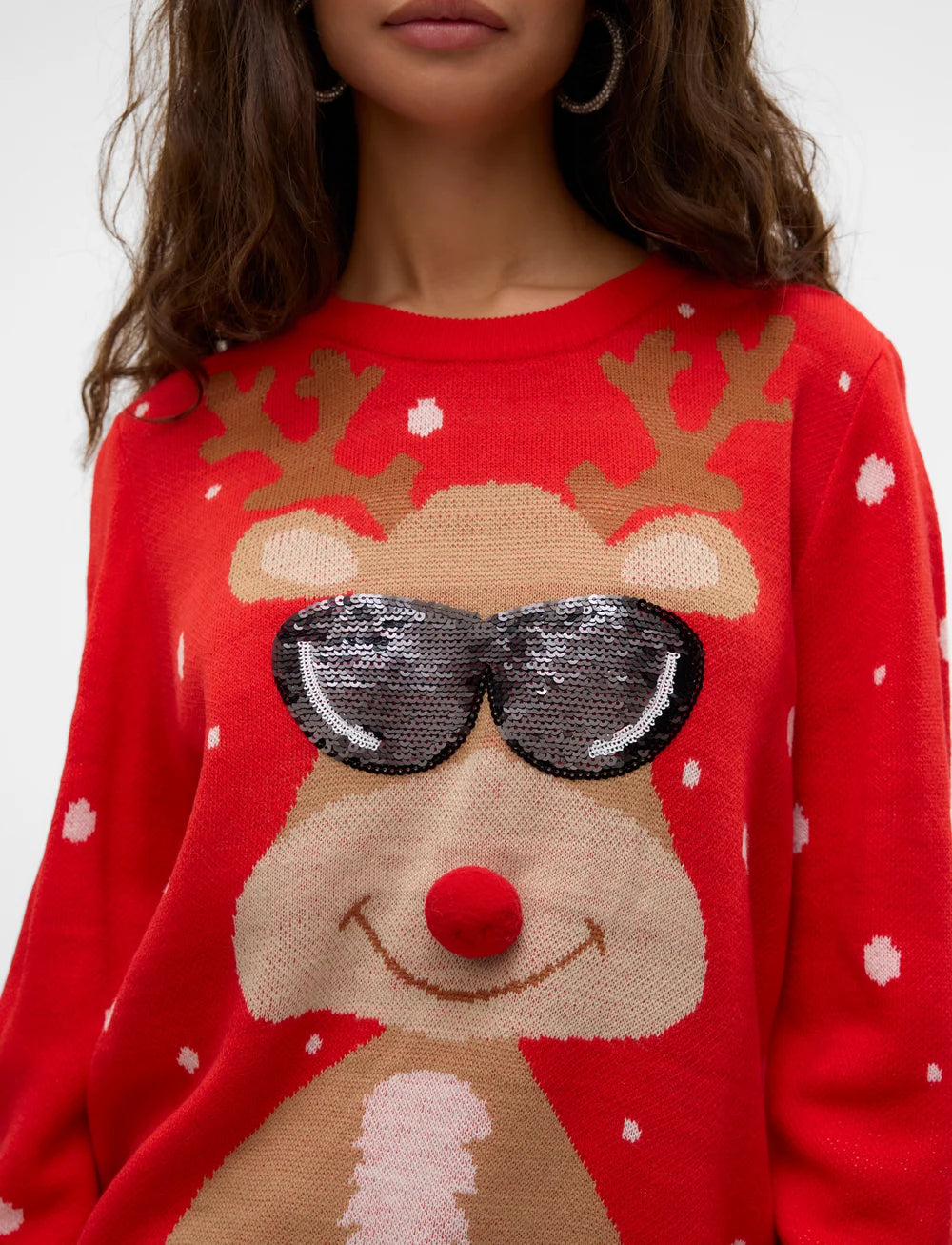 VERO MODA NEWTINSEL LS O-NECK BLOUSE XMAS