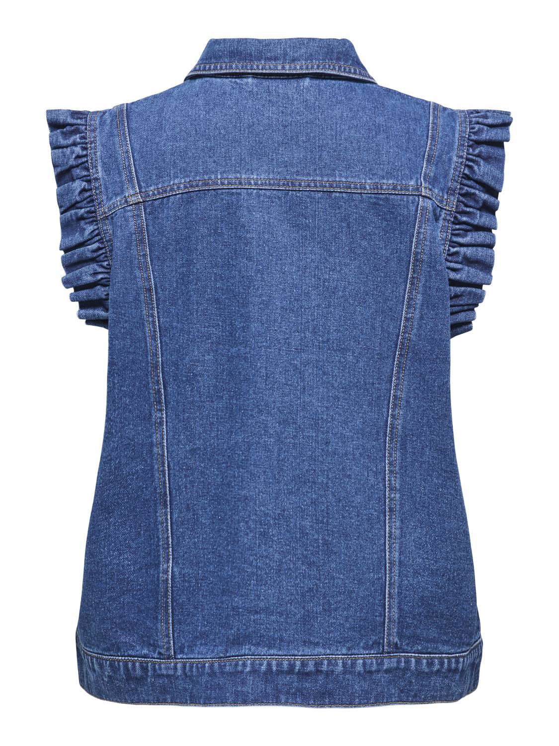 ONLY KENNEDY SL DNM FRILL WAISTCOAT