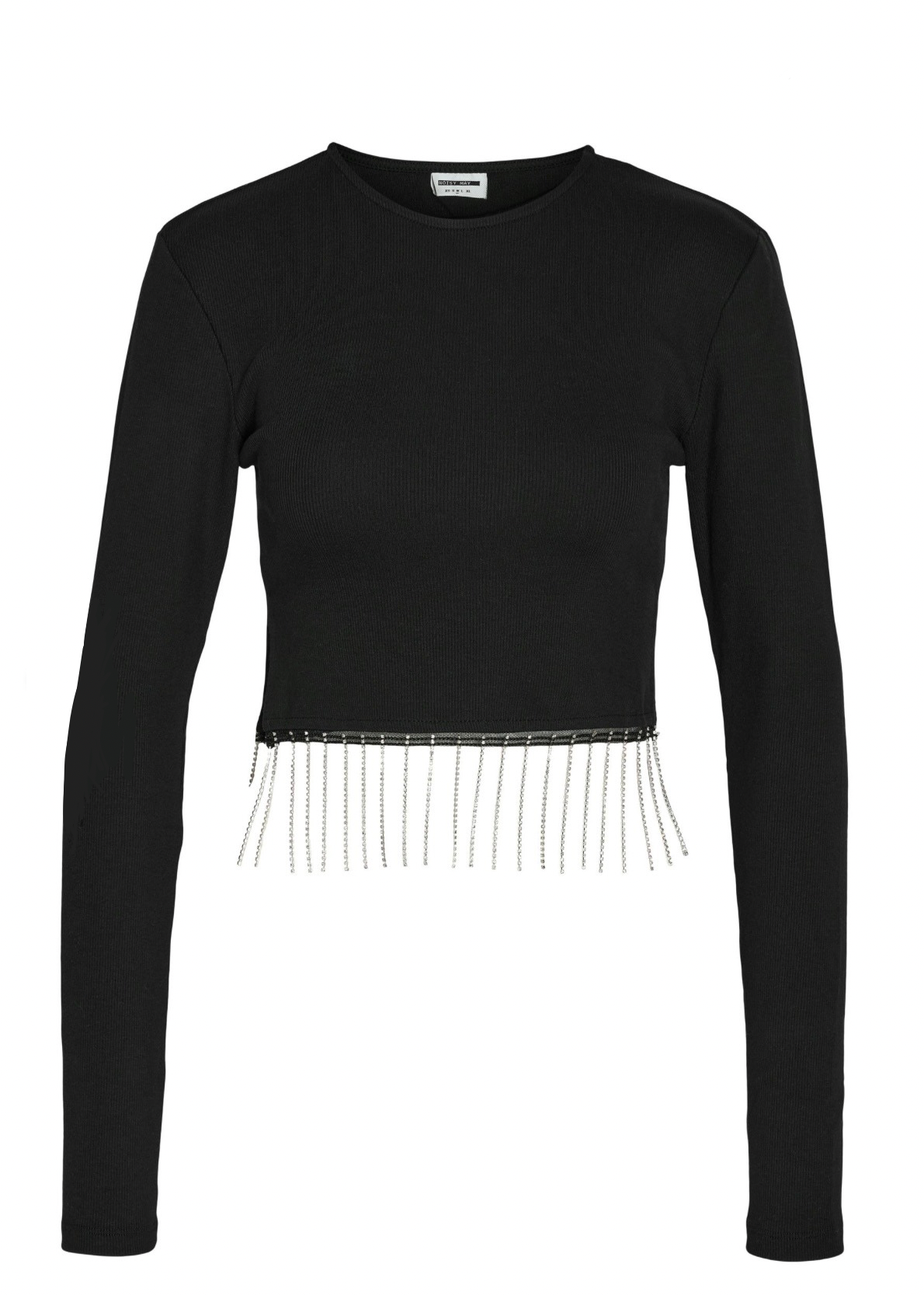 NOISY MAYA L/S SIMILI FRINGE TOP