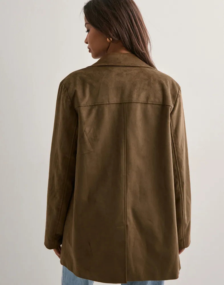 ONLY TULIP FAUX SUEDE BLAZER COAT