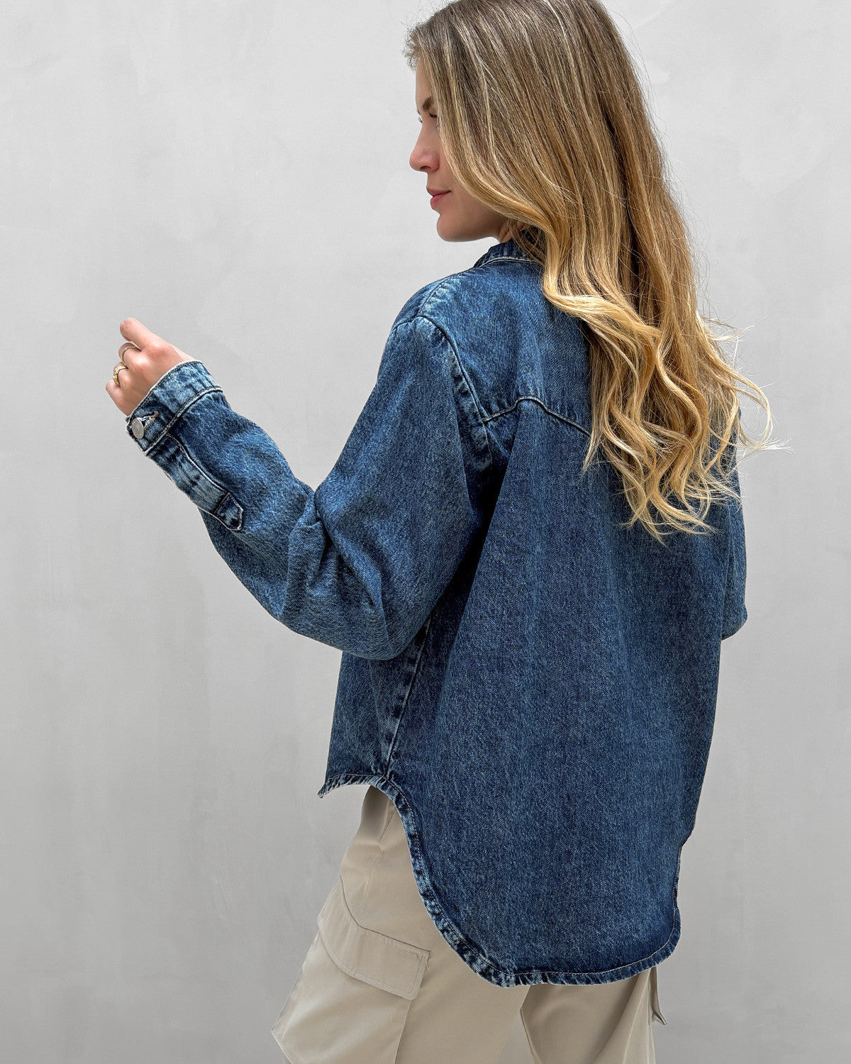 PIECES TASHA LS DENIM SHIRT