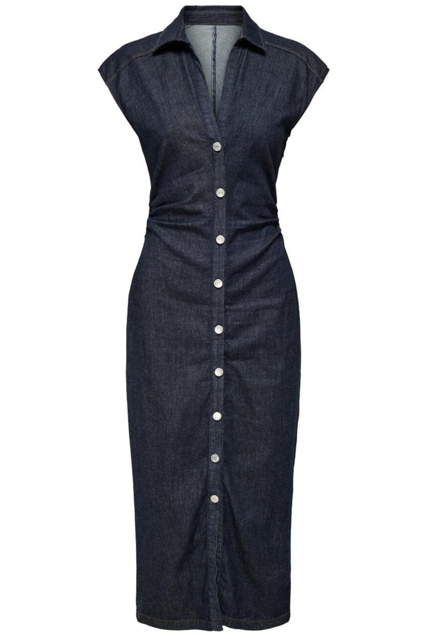ONLY BABE CAPSLEEVE MIDI DRESS DNM RINSE