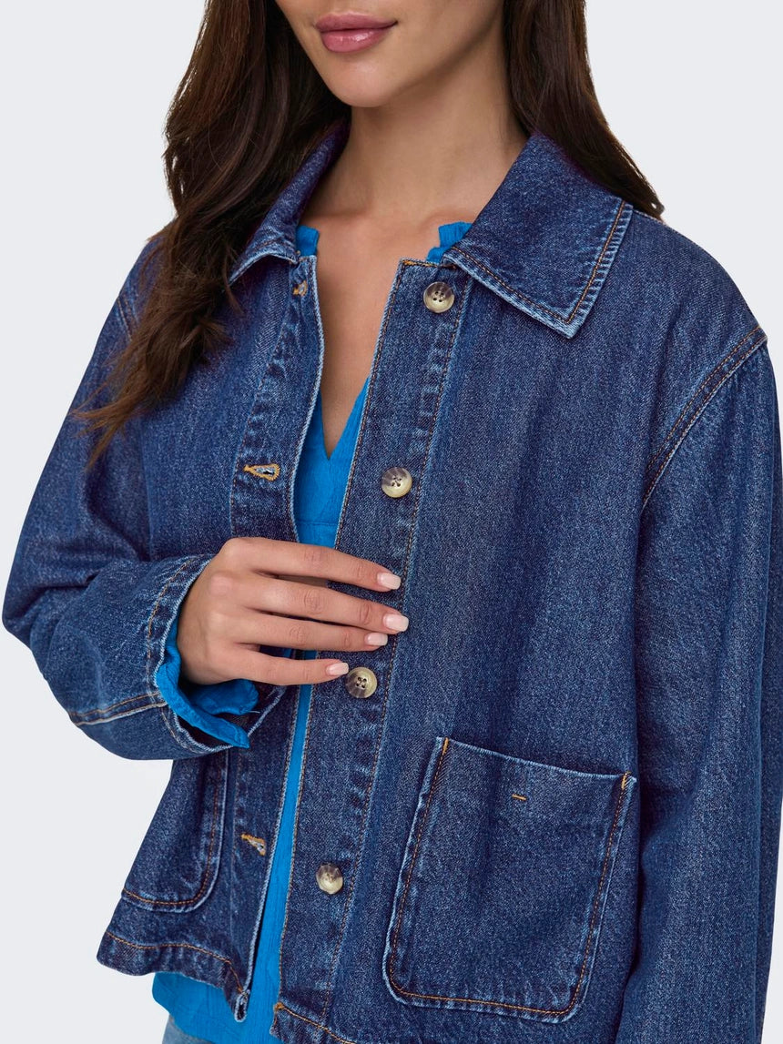 ONLY LERIN LS POCKET DENIM JACKET