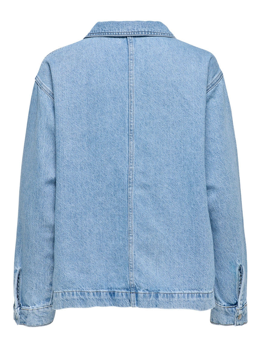 ONLY BIRDIE LS POLO DENIM SHIRT