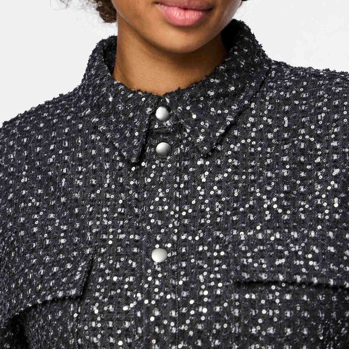 PIECES ROBERTA LS SEQUINS JACKET