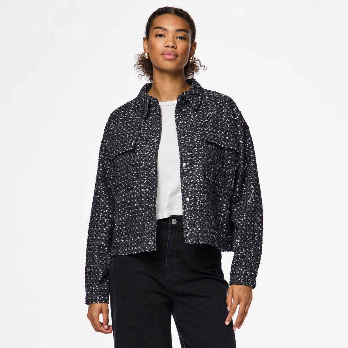 PIECES ROBERTA LS SEQUINS JACKET