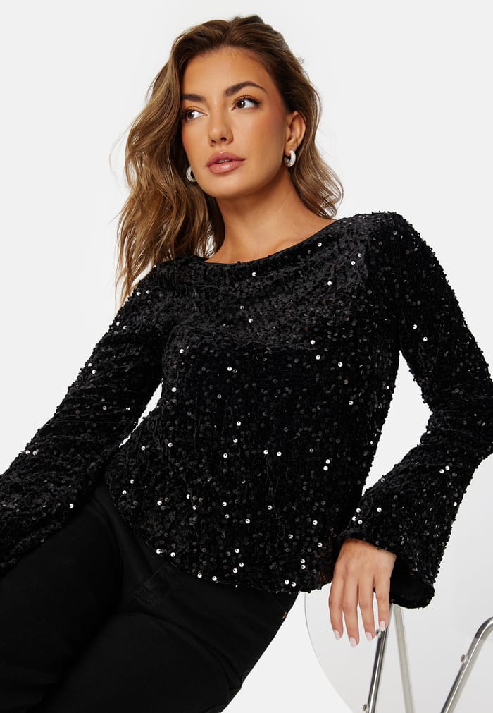 VERO MODA, VMBELLA LS BOATNECK SQ TOP