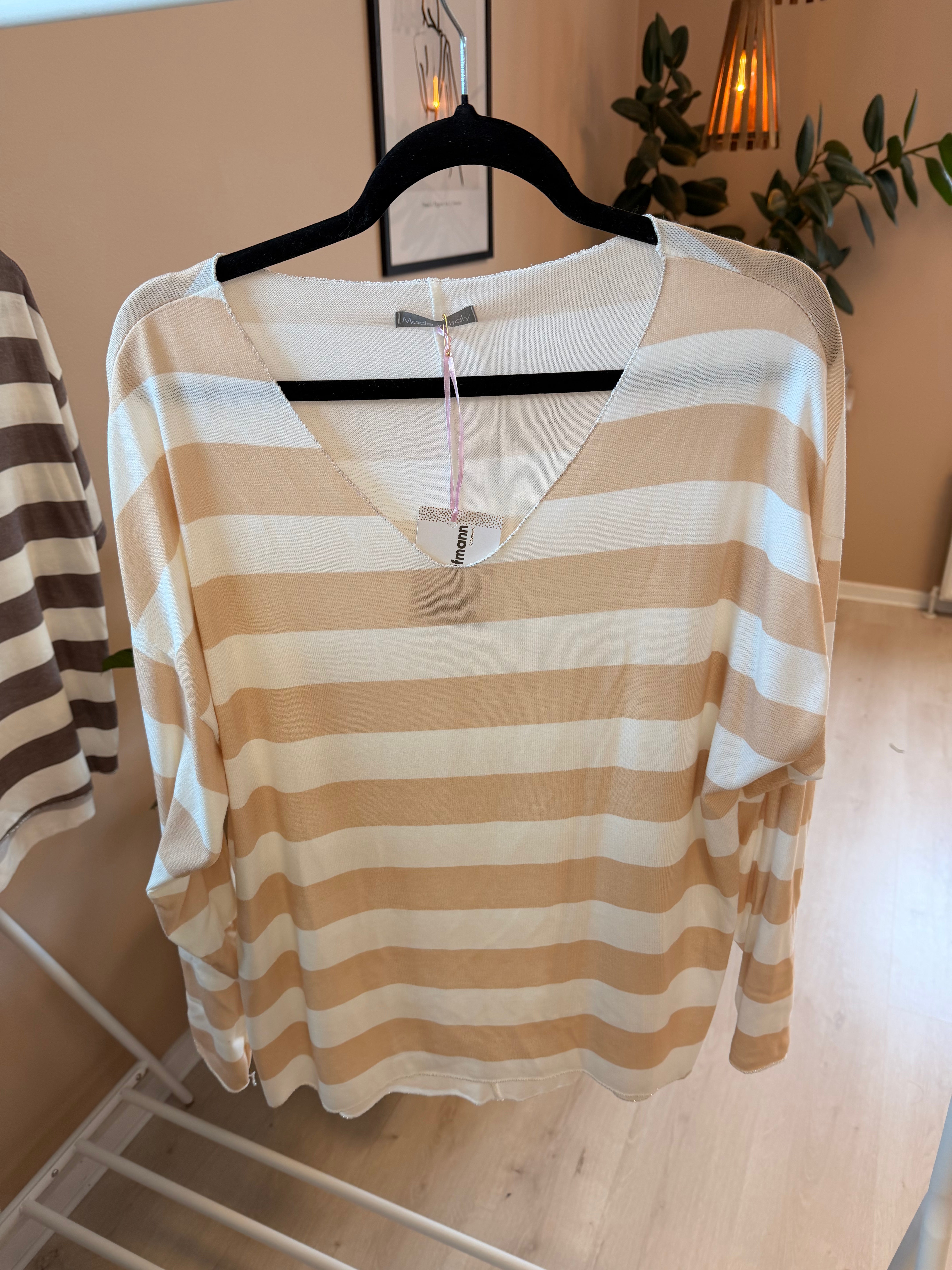 HOFFMANN VISCOSE BLUSE MED STRIPE
