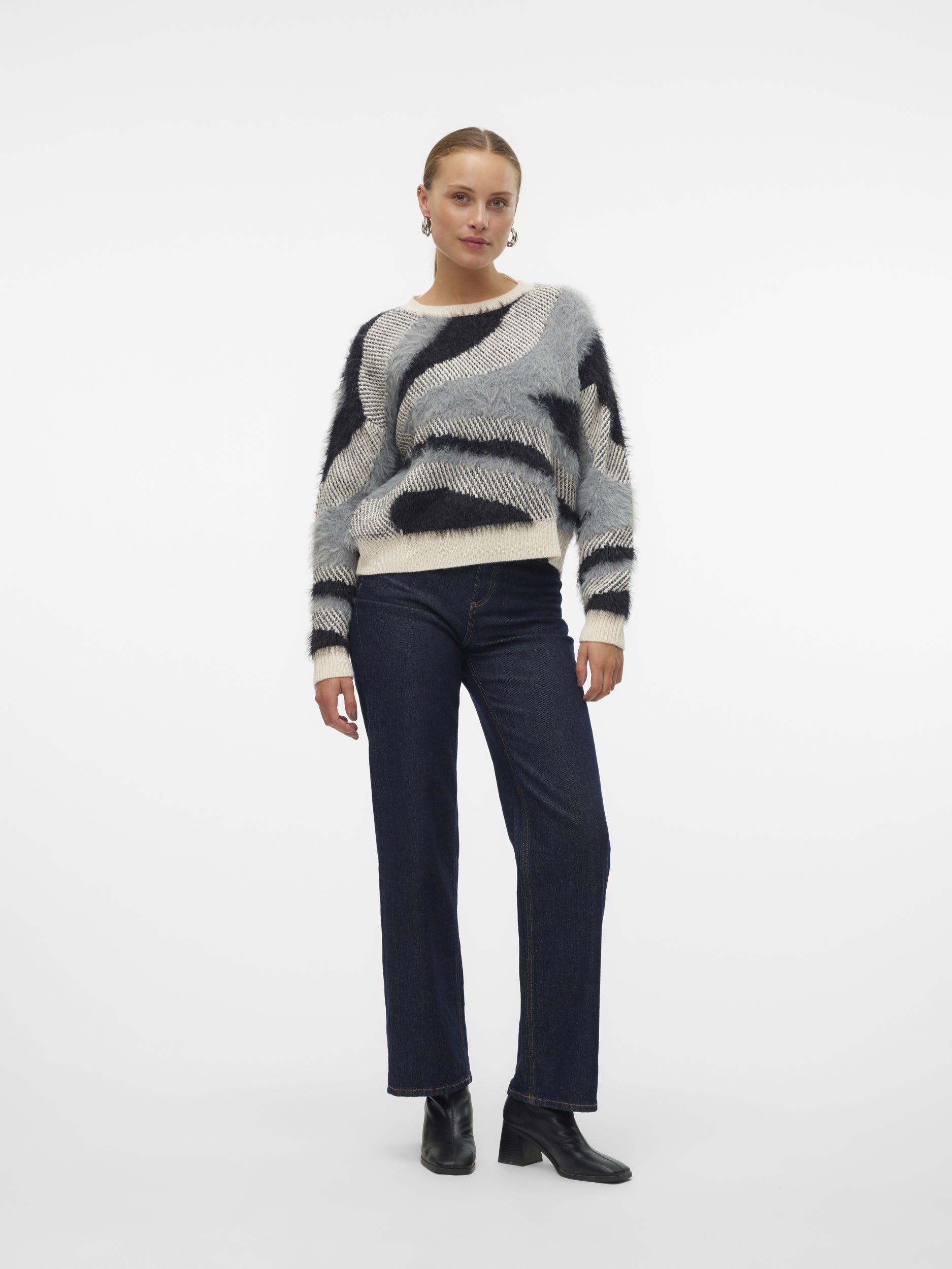 VERO MODA CALLIE LS ONECK FEATHERYARN PULLOVER