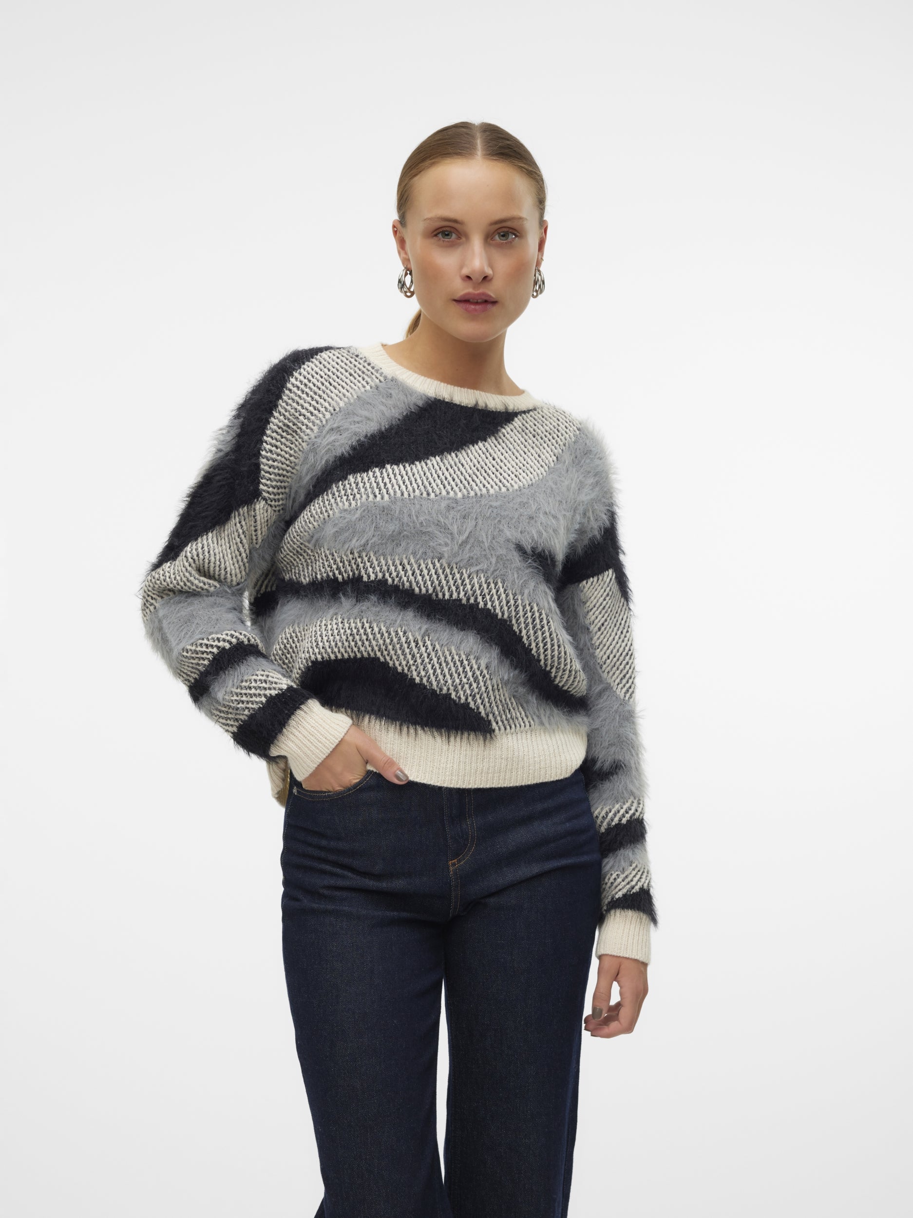 VERO MODA CALLIE LS ONECK FEATHERYARN PULLOVER