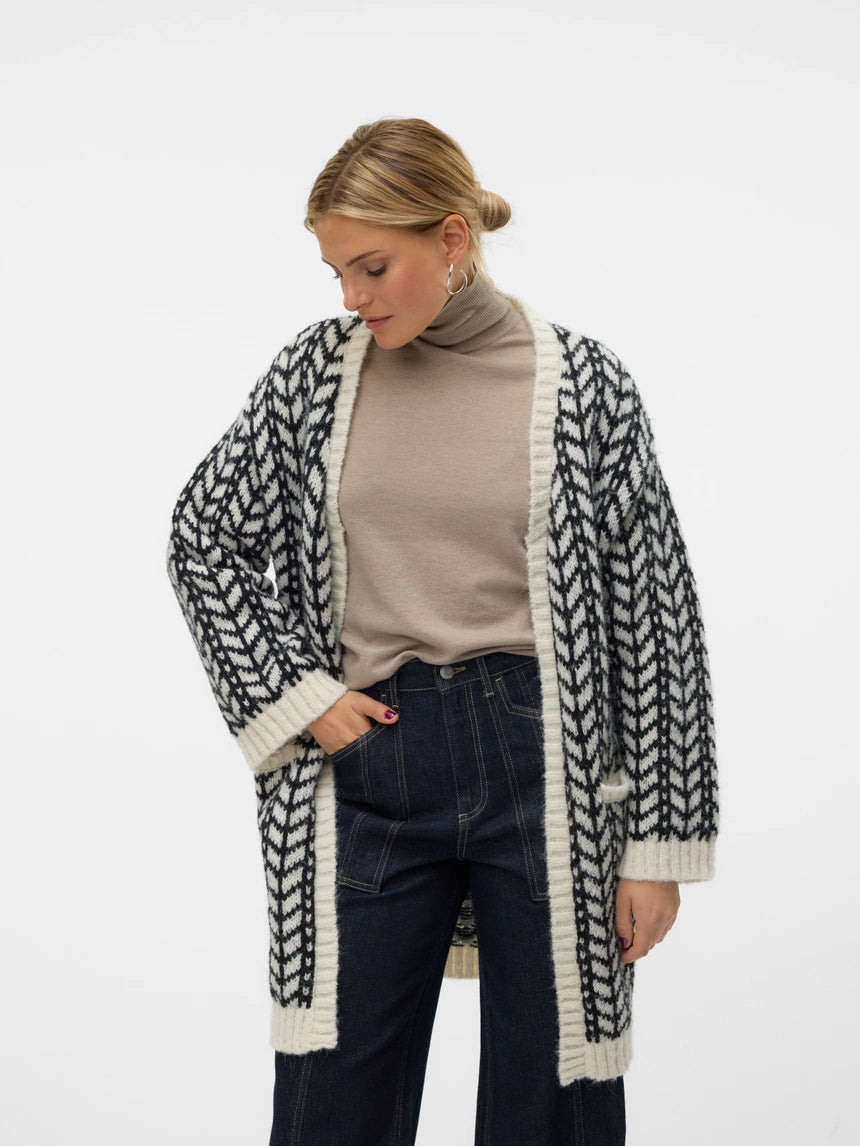 VERO MODA CORETTA LS LONG OPEN CARDIGAN