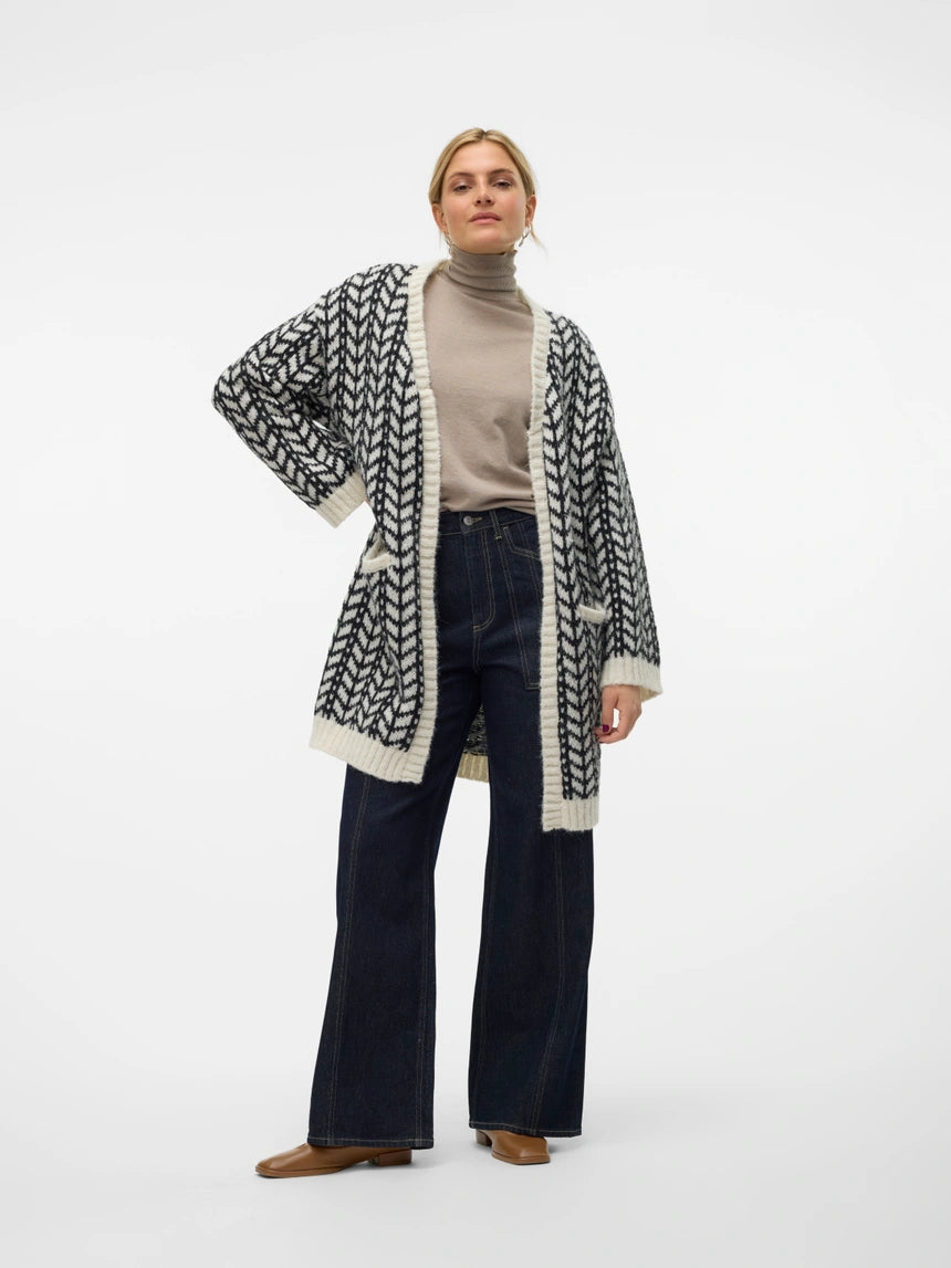 VERO MODA CORETTA LS LONG OPEN CARDIGAN