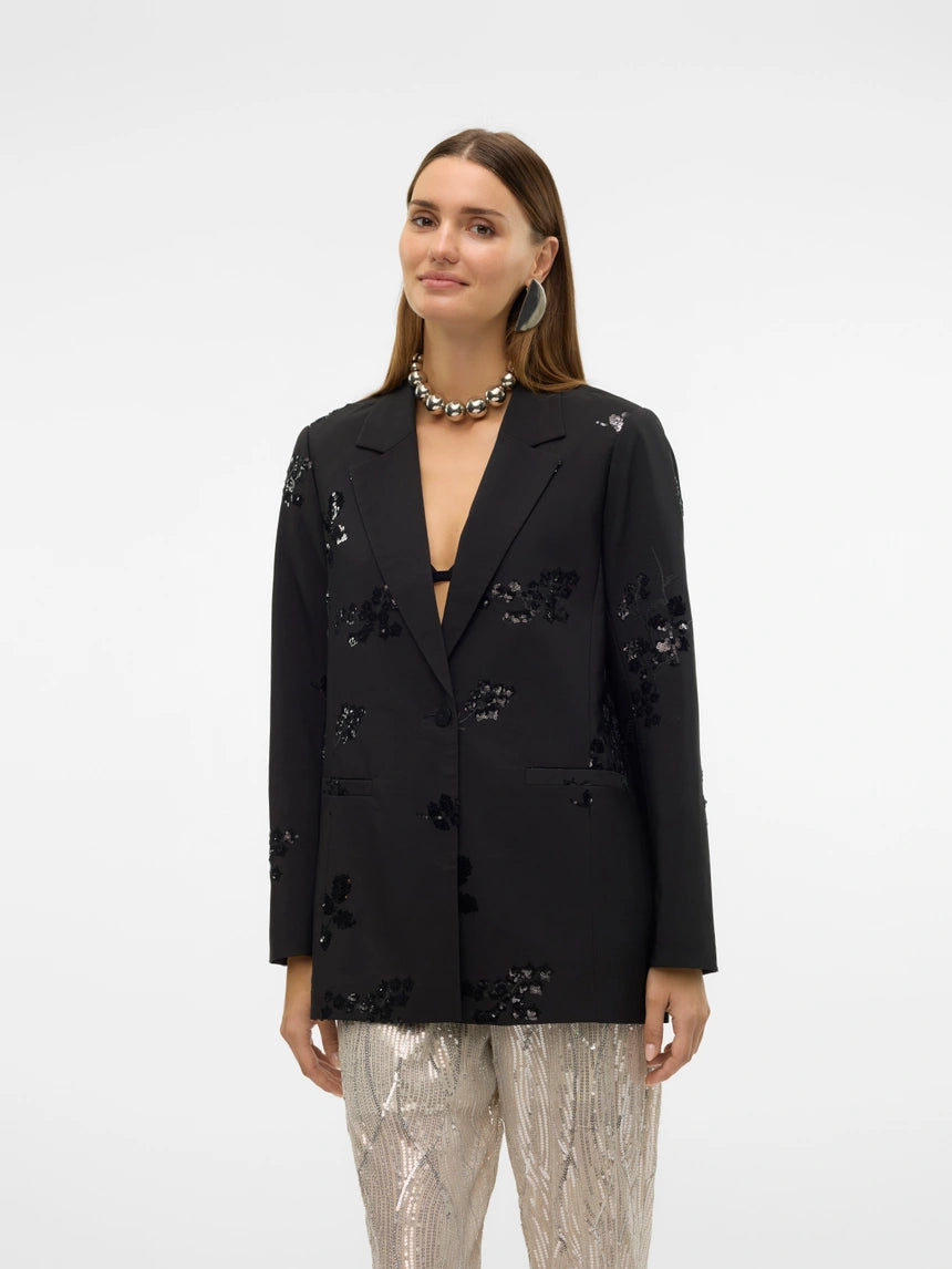 VERO MODA MITRA LS LOOSE EMBELLISHED BLAZER