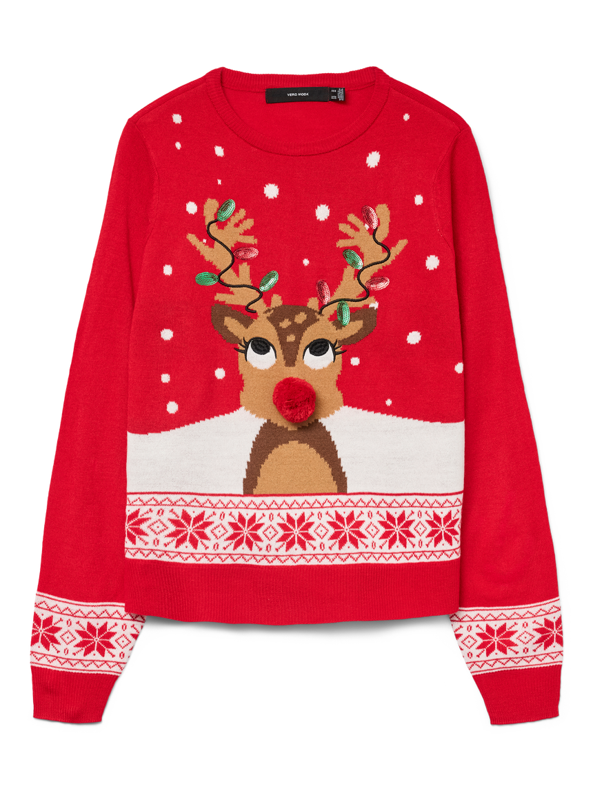 VERO MODA FROSTYDEER LS O-NECK PULLOVER XMAS