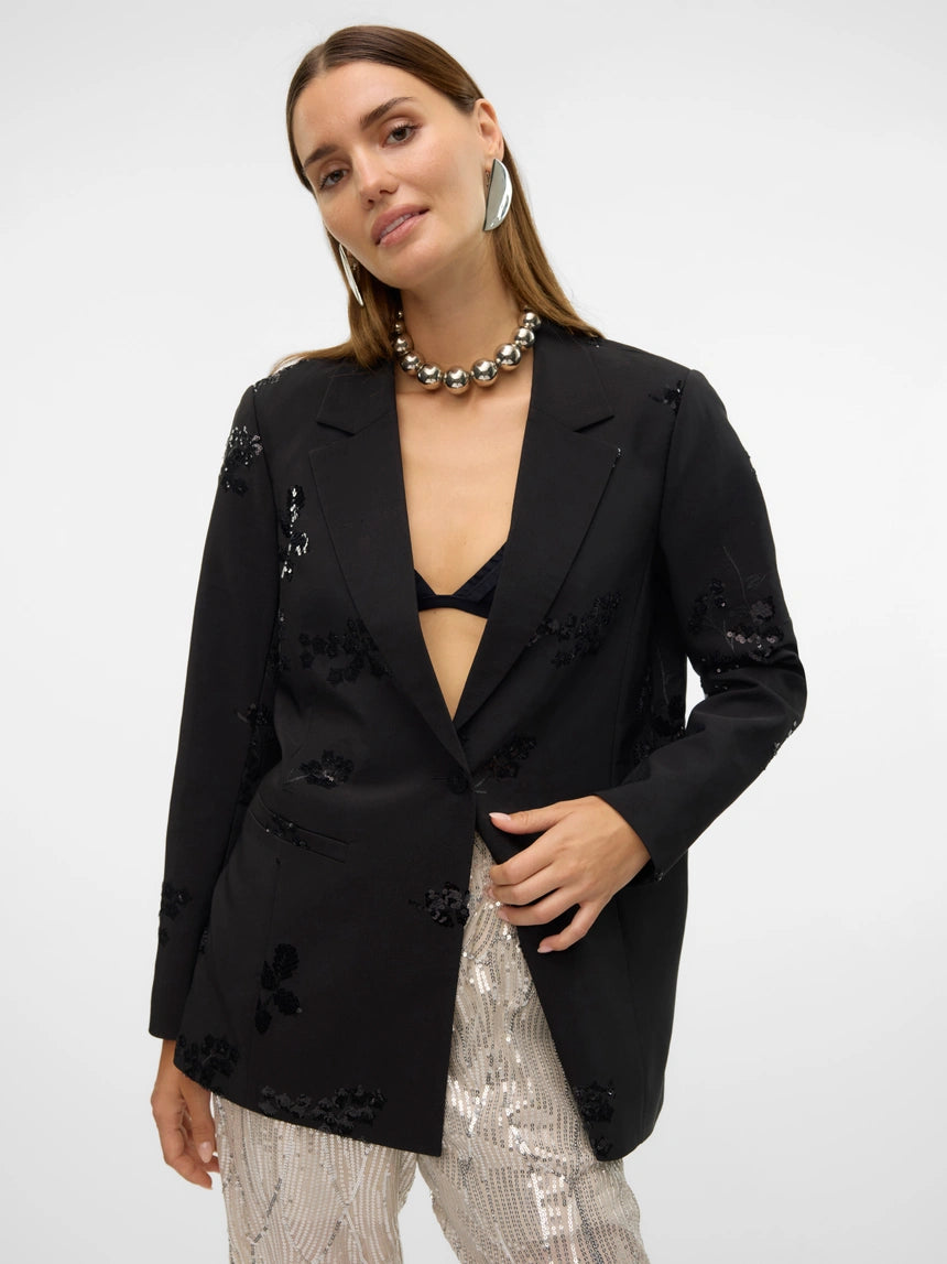 VERO MODA MITRA LS LOOSE EMBELLISHED BLAZER