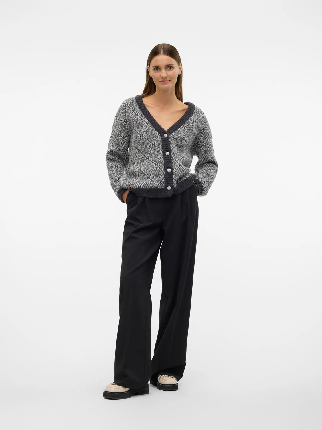 VERO MODA RORY LS 2WAY V-NECK CARDIGAN