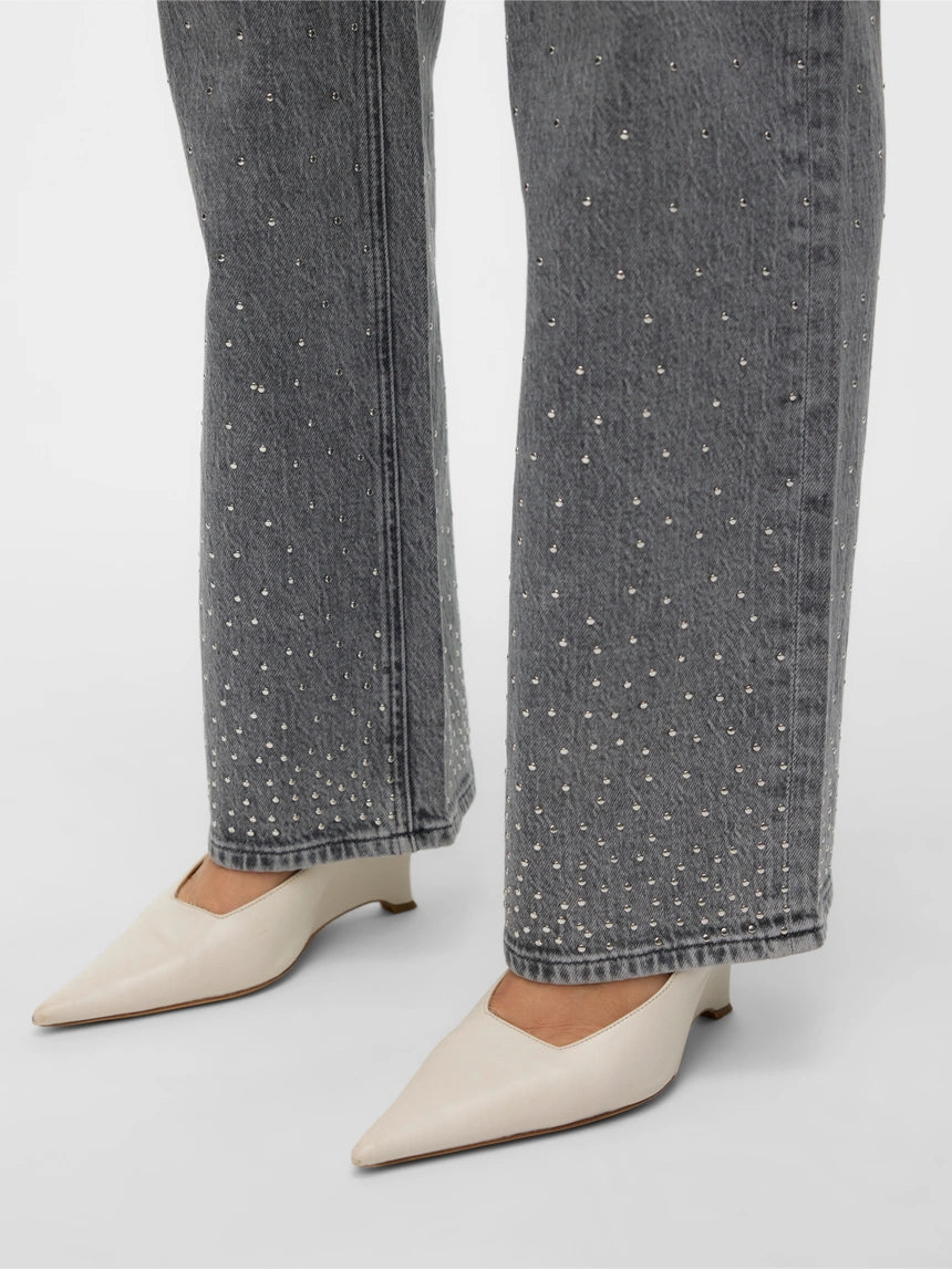 VERO MODA TESSA HR WIDE STUDS DNM JEANS