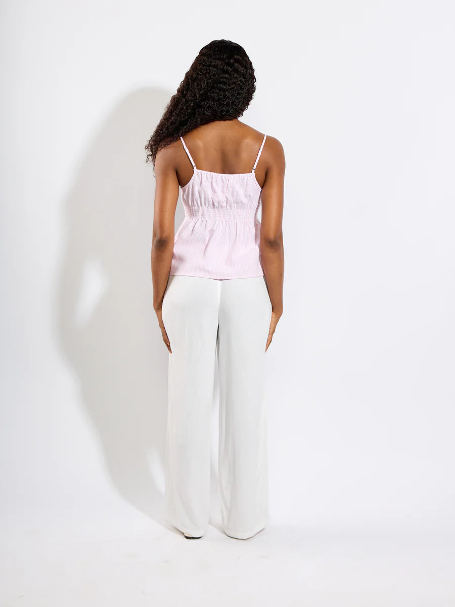 ONLY SIESTA MW PULL-UP LINEN PANT
