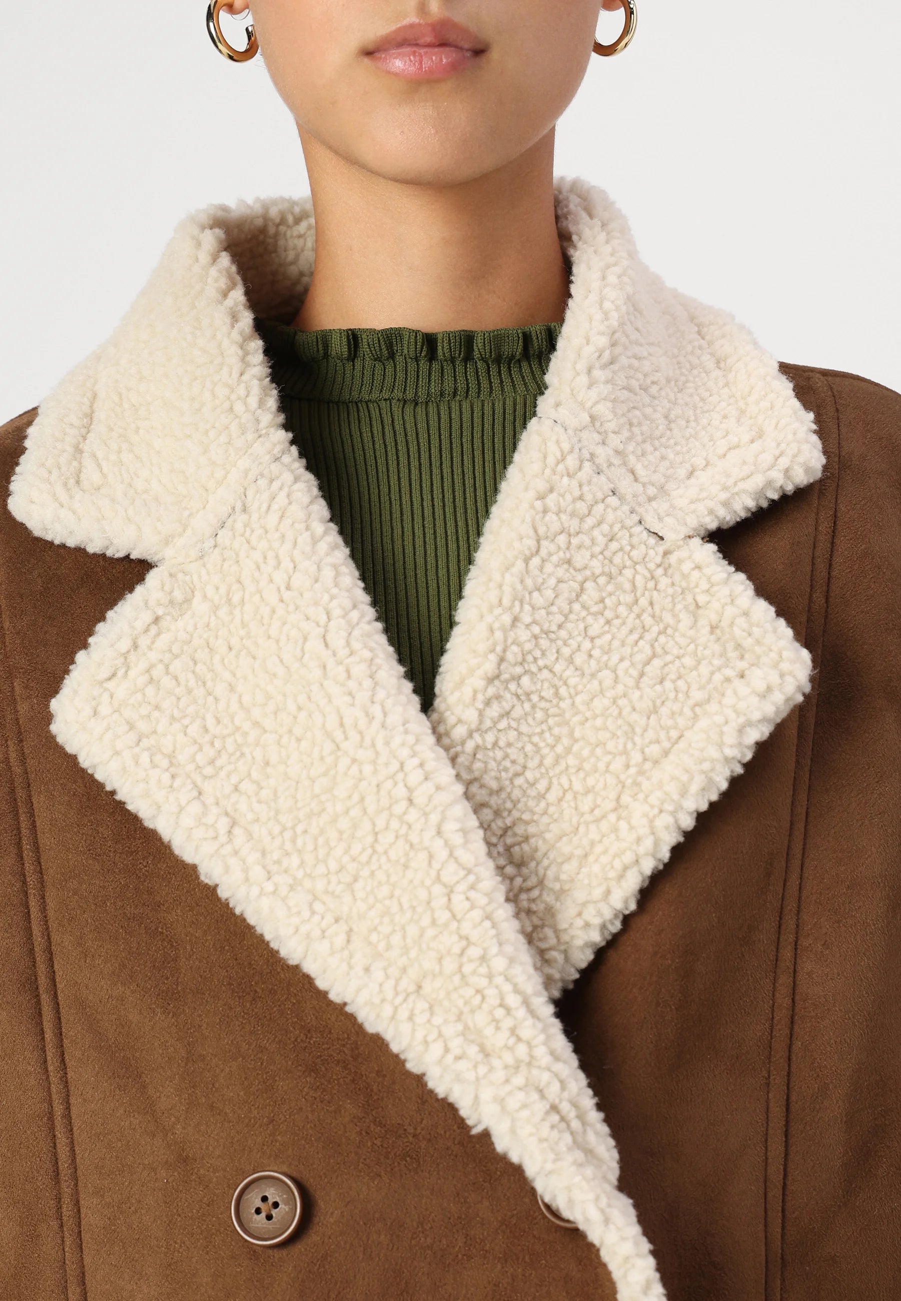 NOISY MAY DILA LS LONG SHEARLING JACKET