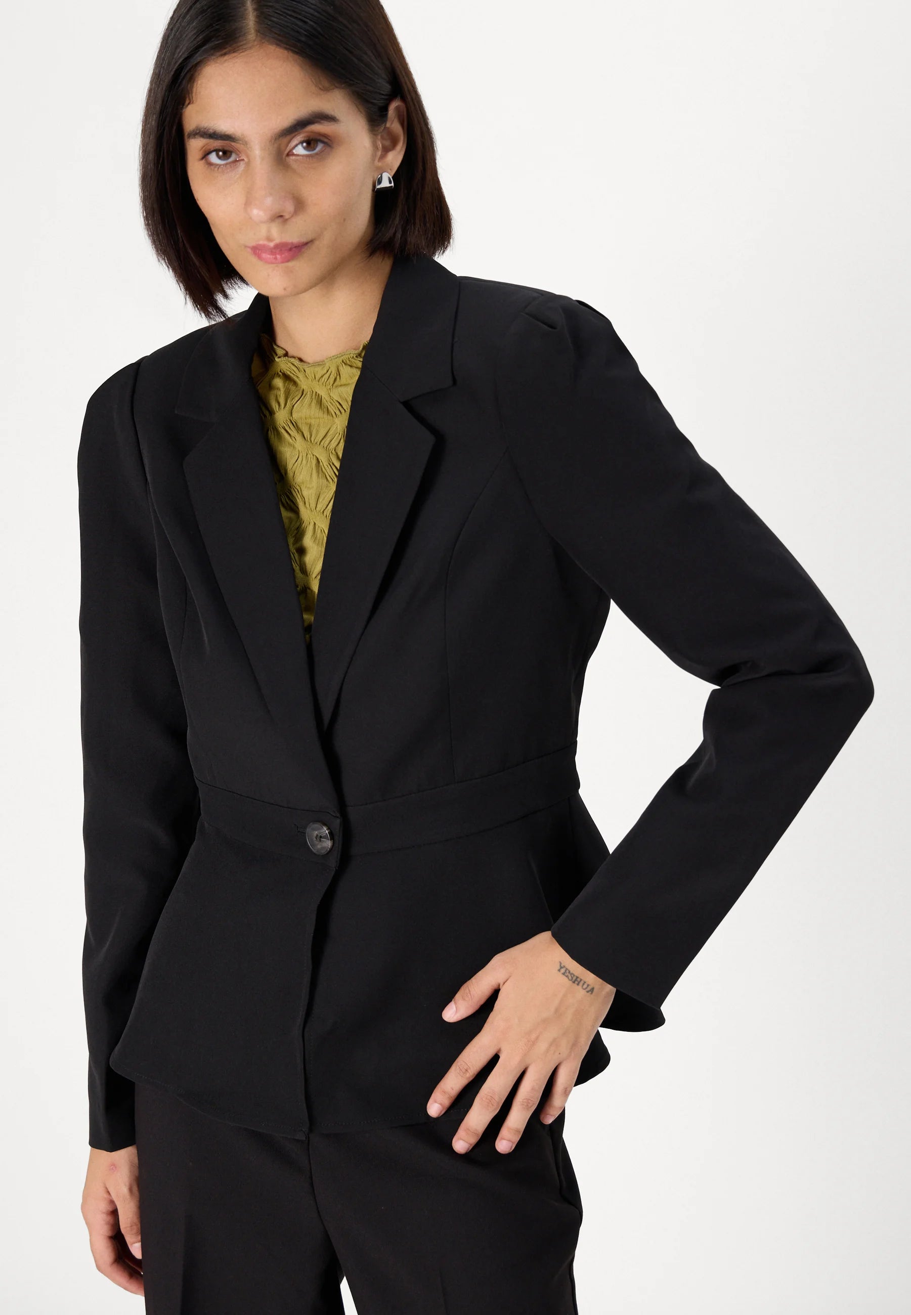 VERO MODA TAHINA LS FITTED PEPLUM BLAZER