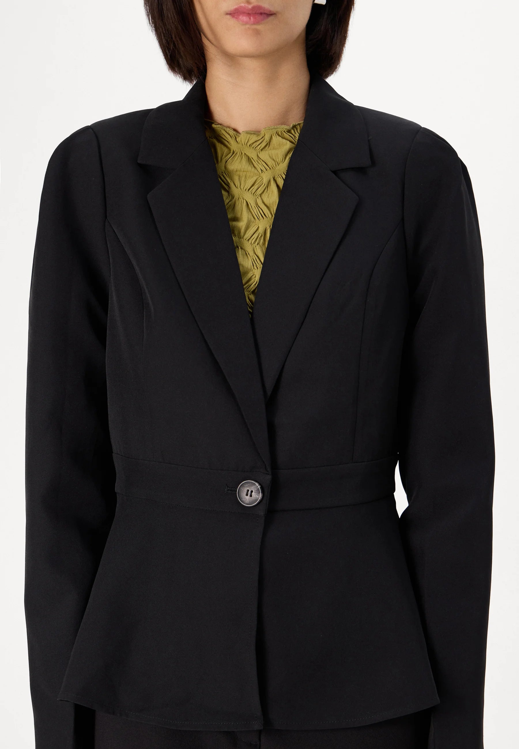 VERO MODA TAHINA LS FITTED PEPLUM BLAZER