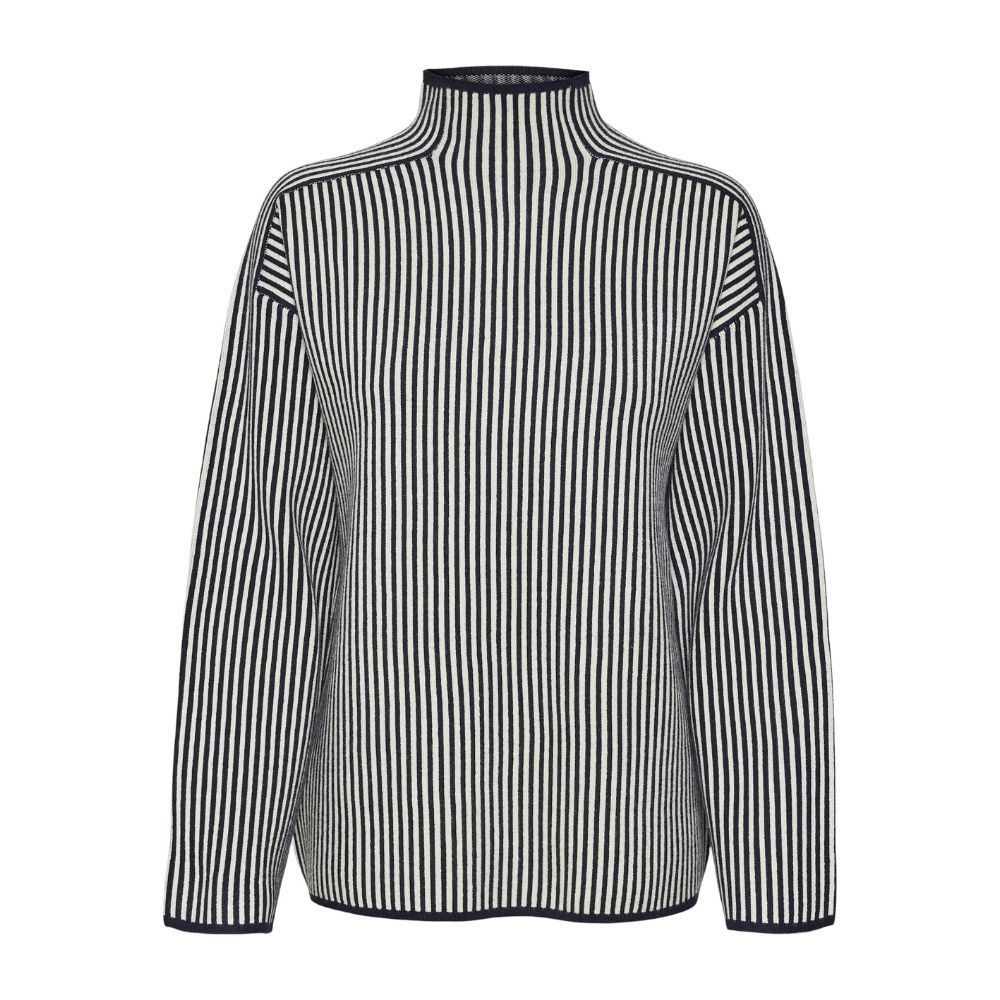 VERO MODA GOLD LS HIGHNECK PINSTRIPE PULLOVER