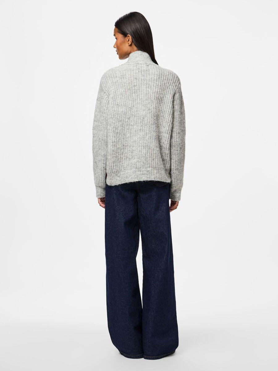 PIECES KAMILLA LS HALF ZIP KNIT CAMP