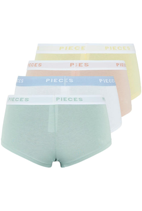 PIECES LOGO LADY 4 PACK SOLID