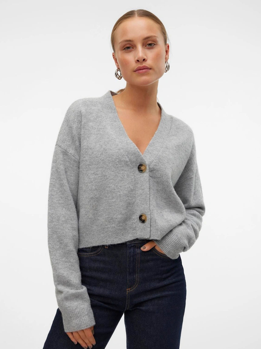 VERO MODA NALA LS V-NECK SHORT KNIT CARDIGAN