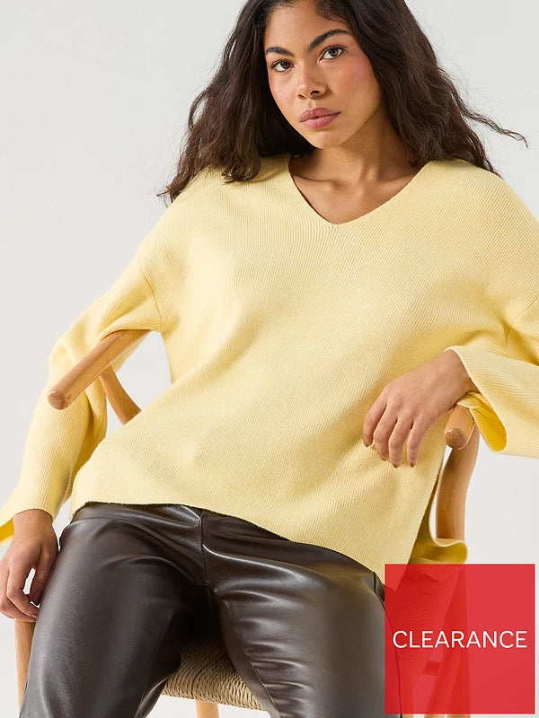 ONLY KATIA LS RIB V-NECK
