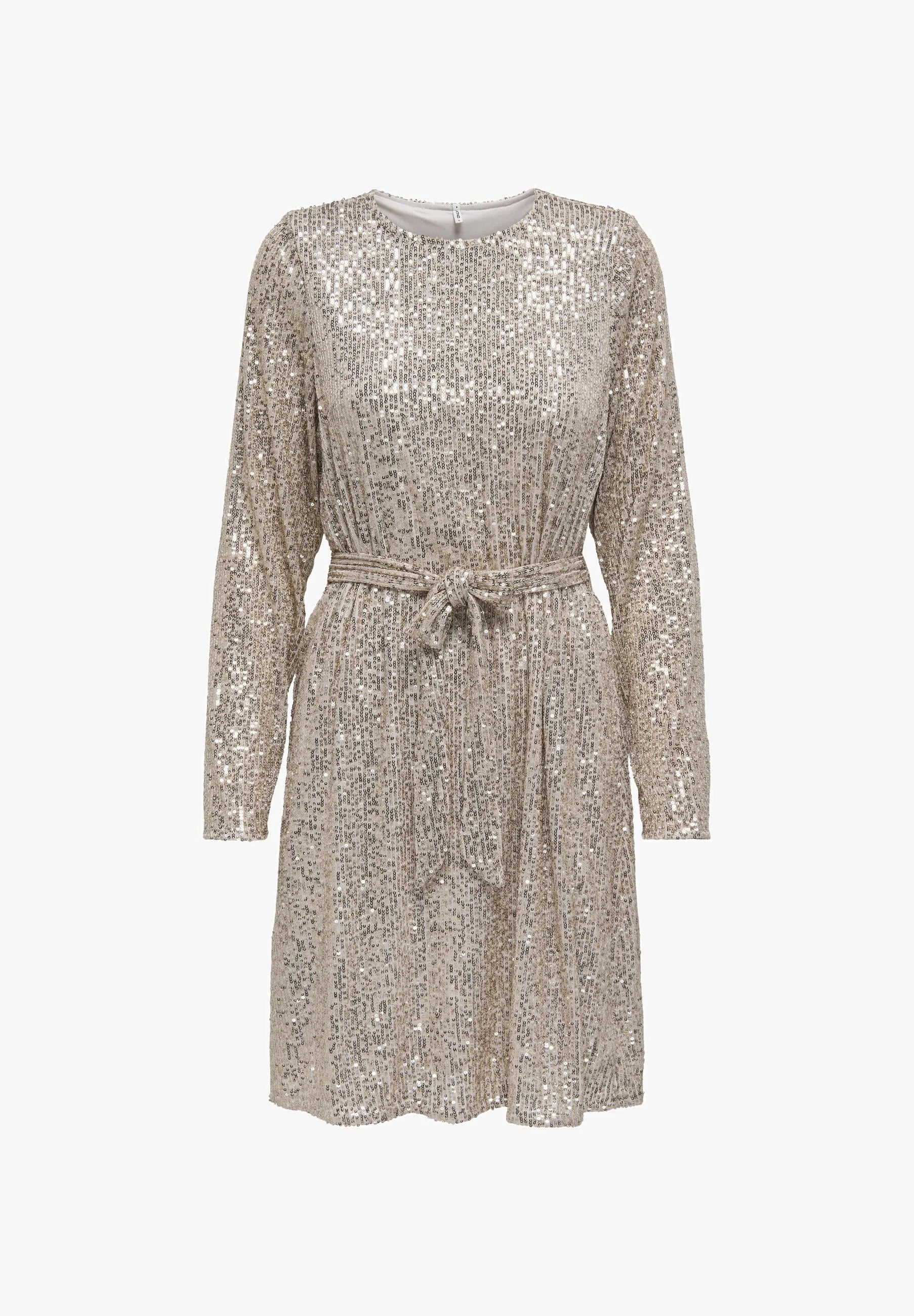 ONLY ANA LS BELT SEQUINS DRESS