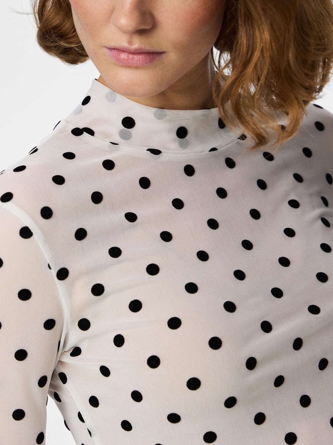 PIECES JESHI LS HIGH NECK TOP