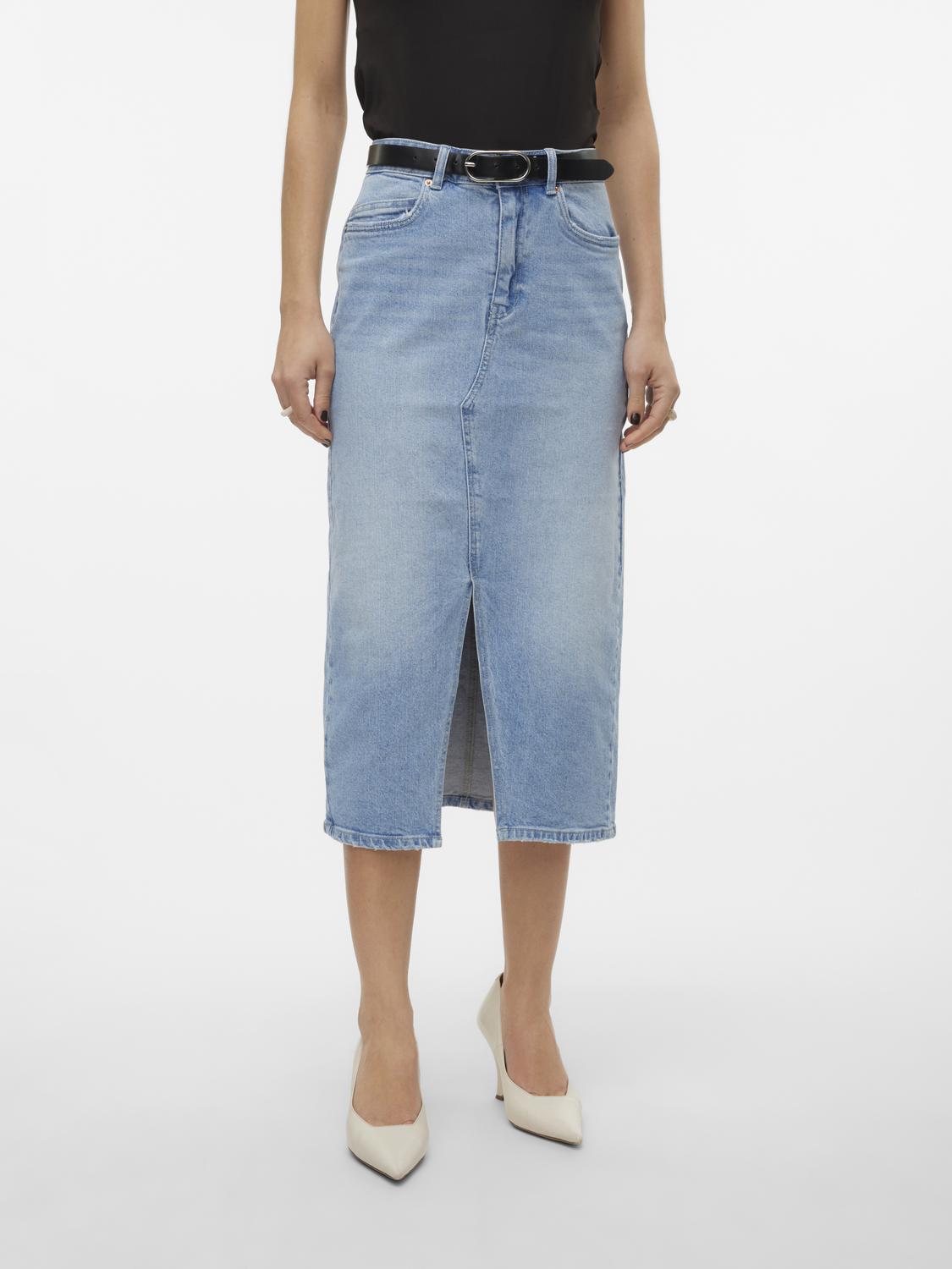 VERO MODA VERI HR CALF DENIM SKIRT