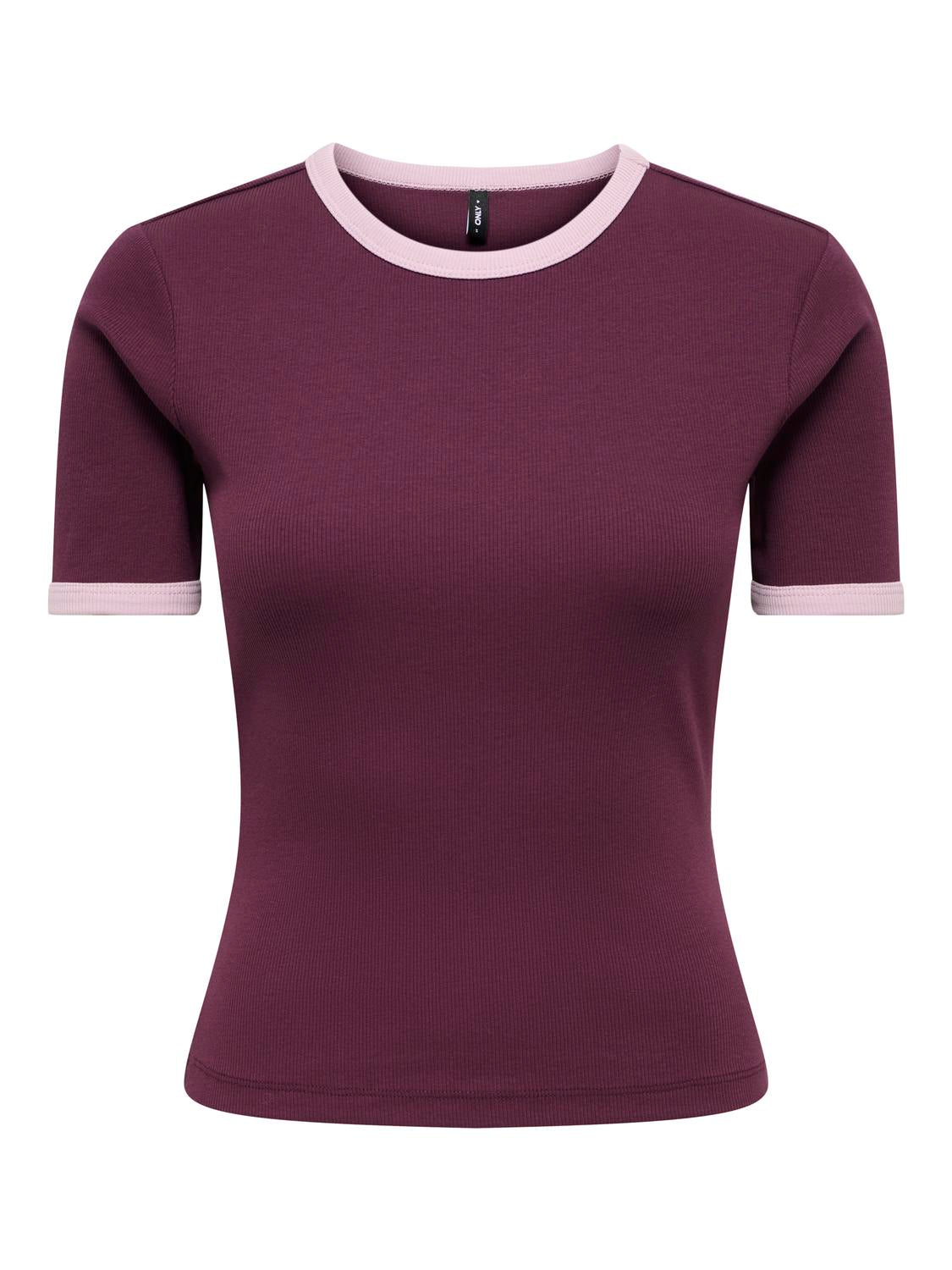 ONLY VAL S/S CONTRAST TOP JRS